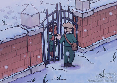 Jeff and Tony at the Snow Wood Gate